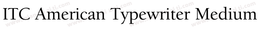 ITC American Typewriter Medium字体转换